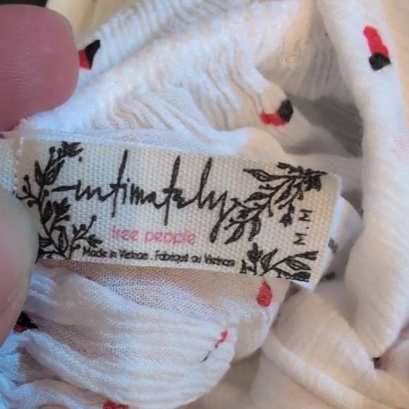 Free People White and Red Tank Top - Picture 2 of 7